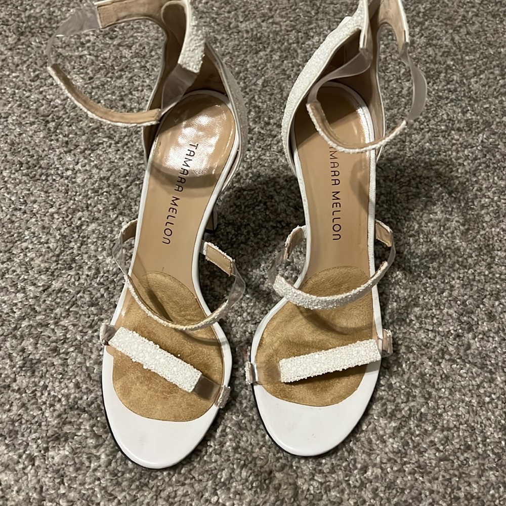 Tamara Mellon white heels